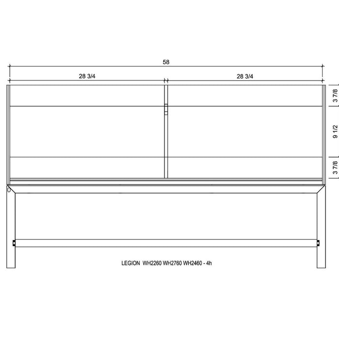 Aden 60" Brown Oak Wood Vanity with White Stone Top - Undermount Basin & Legs