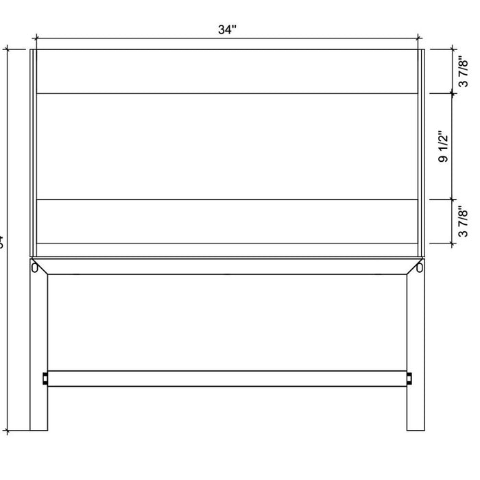 Adkin 36" Brown Oak Finish Bathroom Vanity – 1" Thick Artificial Stone Countertop