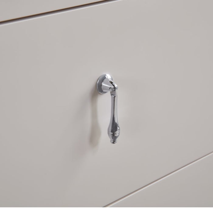 Lovy 60" Silver Strand Finish Single Sink Vanity with 1" Stone Top & 6 Dovetail Drawers