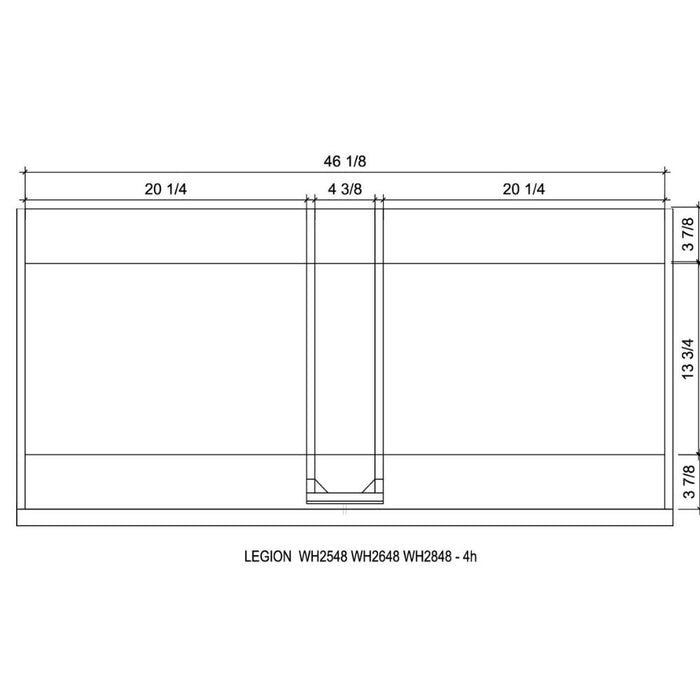 Larissa 48" Oak Finish Vanity Cabinet with 1" Thick Artificial Stone Countertop – Undermount Basin