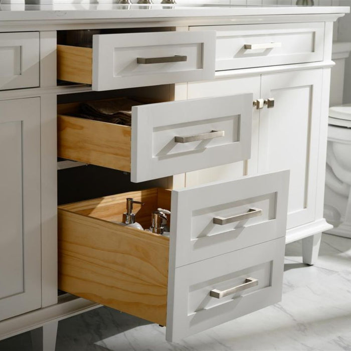 Mirna 80" White Quartz Vanity – Double Sink Modern Bathroom Cabinet