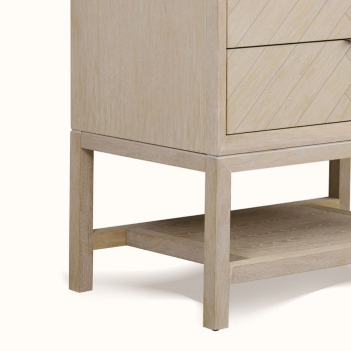 Dalini 36" Single Sink Vanity in Whitewashed Oak Finish – 1" Artificial Stone Countertop with Soft-Close Drawers