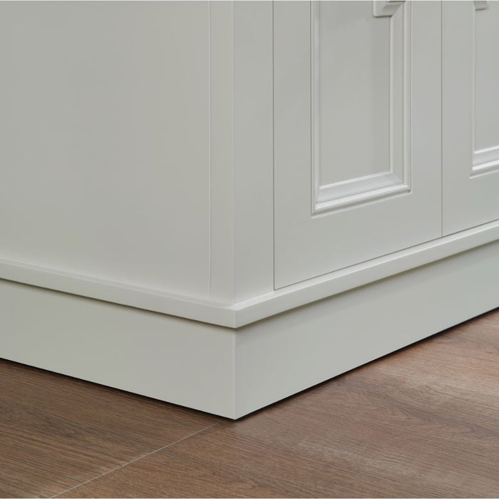 Rosine 60" Single Sink Bathroom Vanity Solid Wood Silver Strand with Artificial Stone Top & Soft Close Drawers