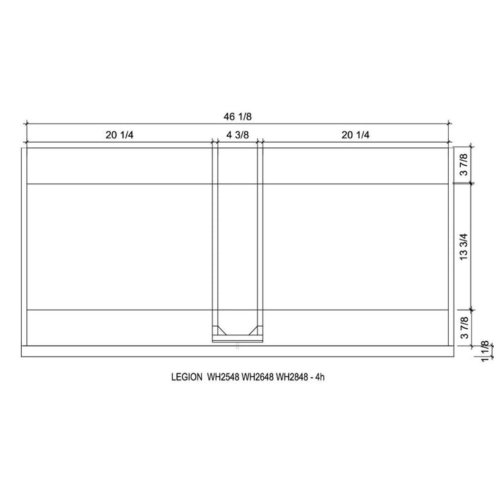 Netherlands 48" Brown Oak Finish Bathroom Vanity with White Stone Top - Contemporary Undermount Basin