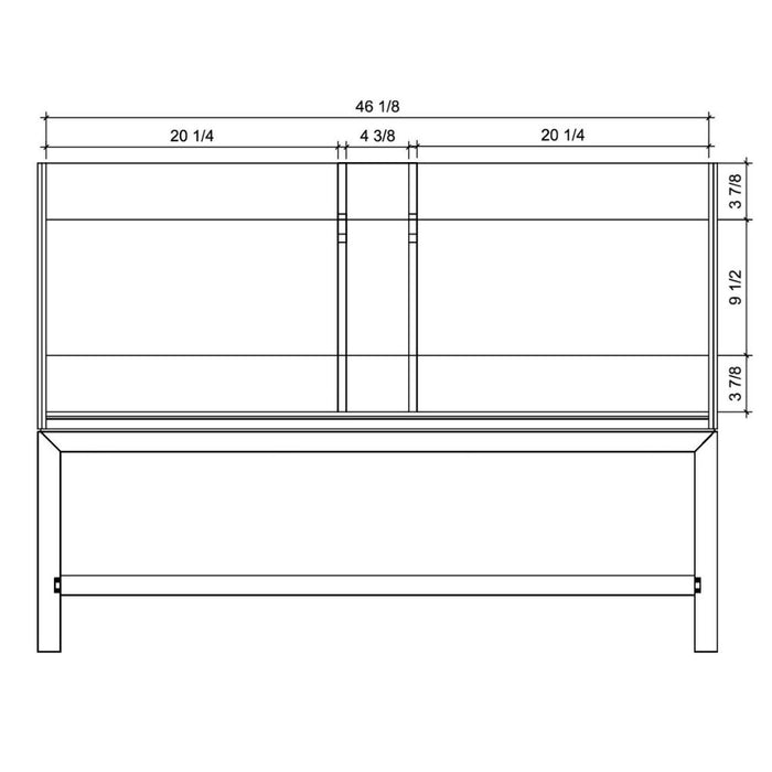 Sugar 48" Grey Oak Vanity with Legs – White Artificial Stone Top & Pre-Drilled Faucet Holes