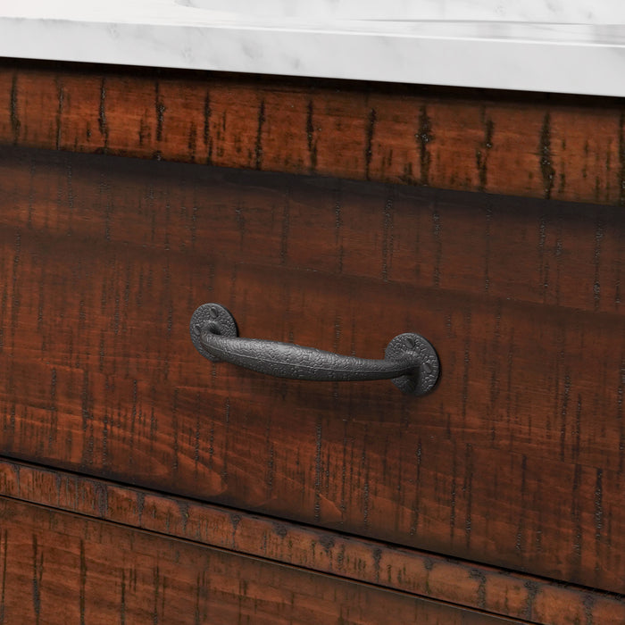 30 Inch Dawn Rustic Sienna Wood Single Sink Vanity with Carrara White Marble Top