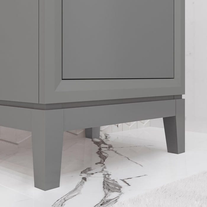 20 Inch Echoes Cashmere Grey Bathroom Vanity Ceramic Integrated Sink Modern Hardware