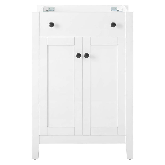 24 Inch Althorn Bathroom Vanity Cabinet Wood MDF White Finish Cabinet Only Sink Not Included
