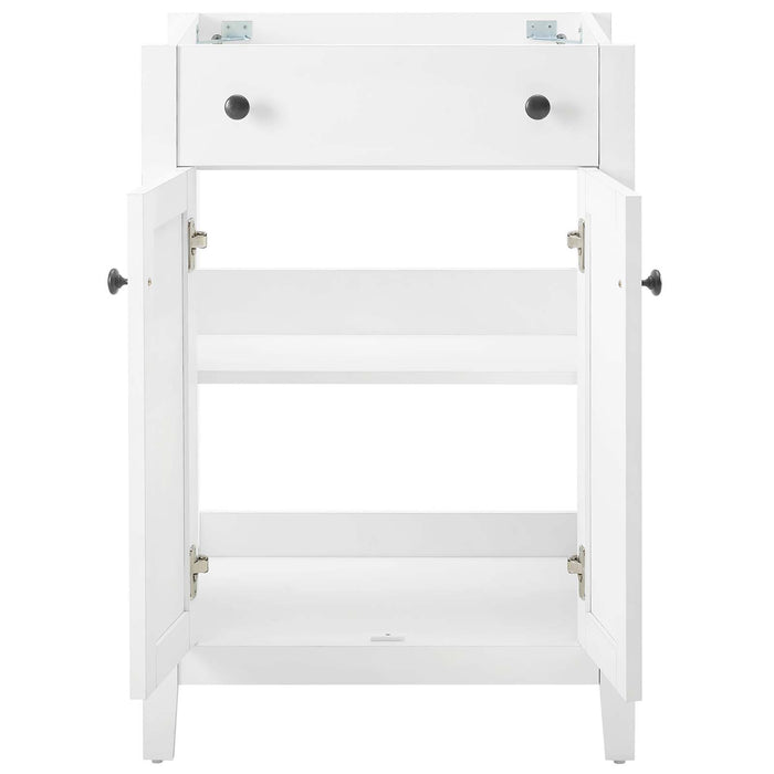 24 Inch Althorn Bathroom Vanity Cabinet Wood MDF White Finish Cabinet Only Sink Not Included