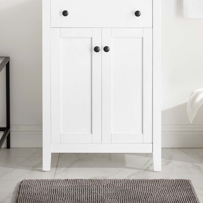24 Inch Althorn Bathroom Vanity Cabinet Wood MDF White Finish Cabinet Only Sink Not Included