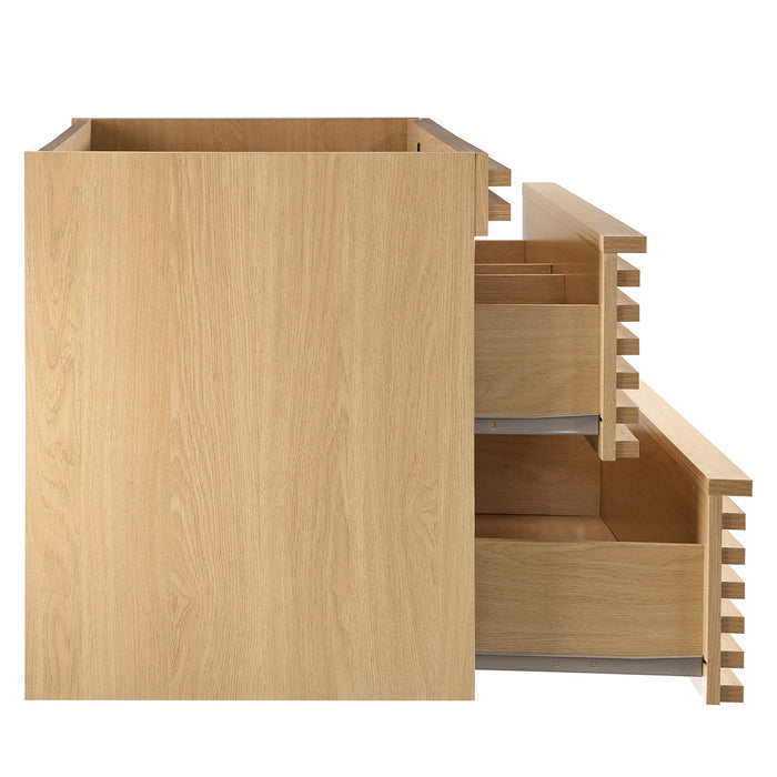 36-Inch Pyxis Wall-Hung Vanity Cabinet – Sleek Modern Wood Design, Basin Sold Separately