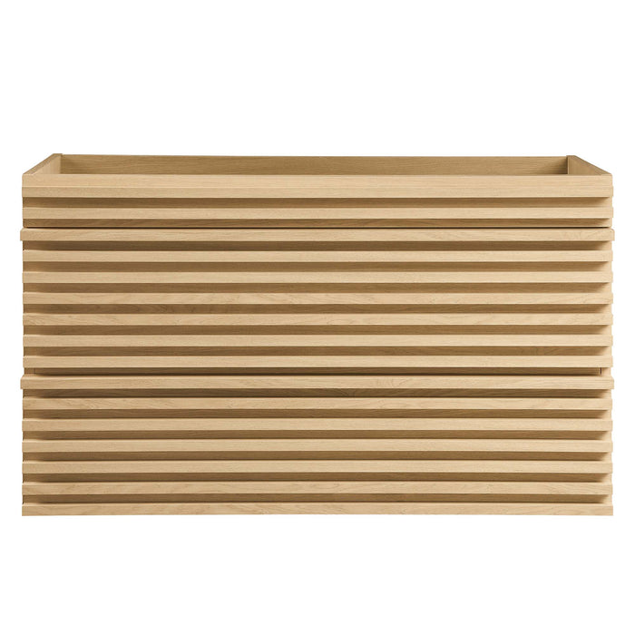 36-Inch Pyxis Wall-Hung Vanity Cabinet – Sleek Modern Wood Design, Basin Sold Separately