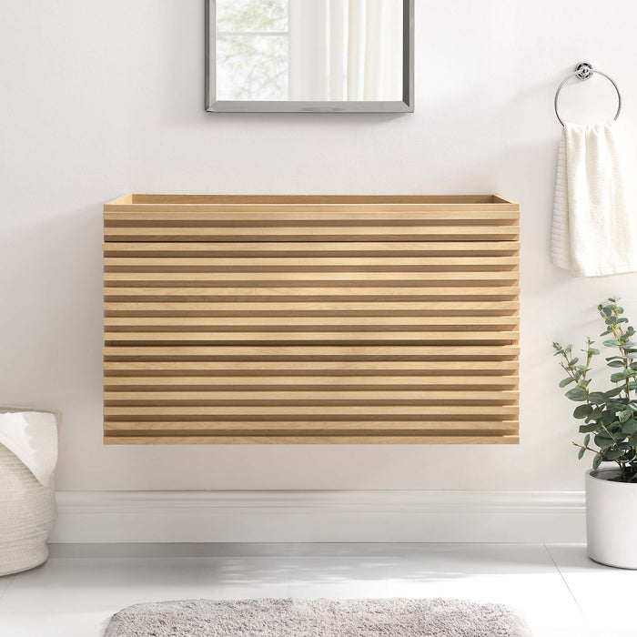 36-Inch Pyxis Wall-Hung Vanity Cabinet – Sleek Modern Wood Design, Basin Sold Separately