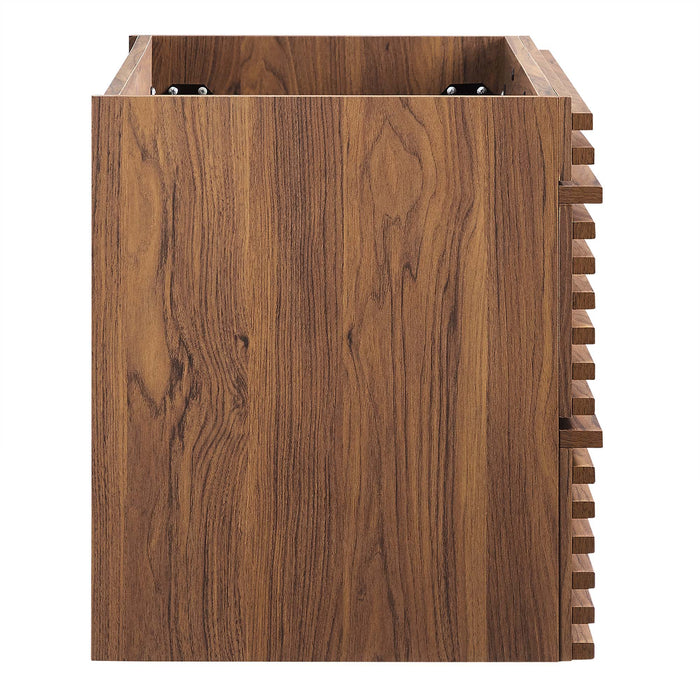 36-Inch Cygnus Wall-Hung Vanity Cabinet – Wood Look, Sink Not Included