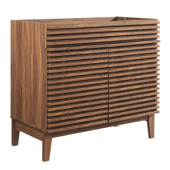 36 Inch Azzera Bathroom Vanity Cabinet – Freestanding with Wood Texture & Storage Shelf