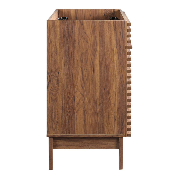 36 Inch Azzera Bathroom Vanity Cabinet – Freestanding with Wood Texture & Storage Shelf