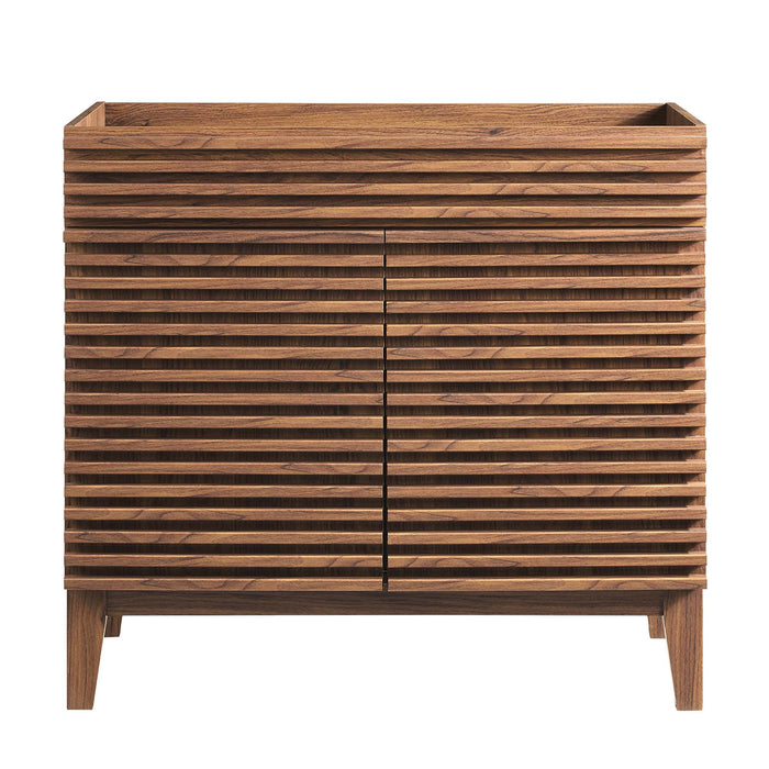 36 Inch Azzera Bathroom Vanity Cabinet – Freestanding with Wood Texture & Storage Shelf