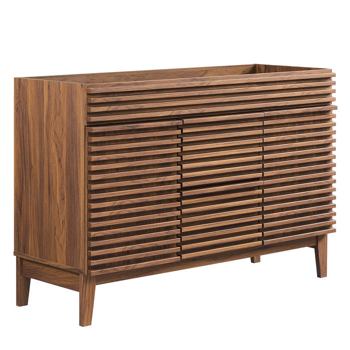 48-Inch Jerome Double Sink Bathroom Vanity Cabinet MDF Walnut with Soft-Close Drawers