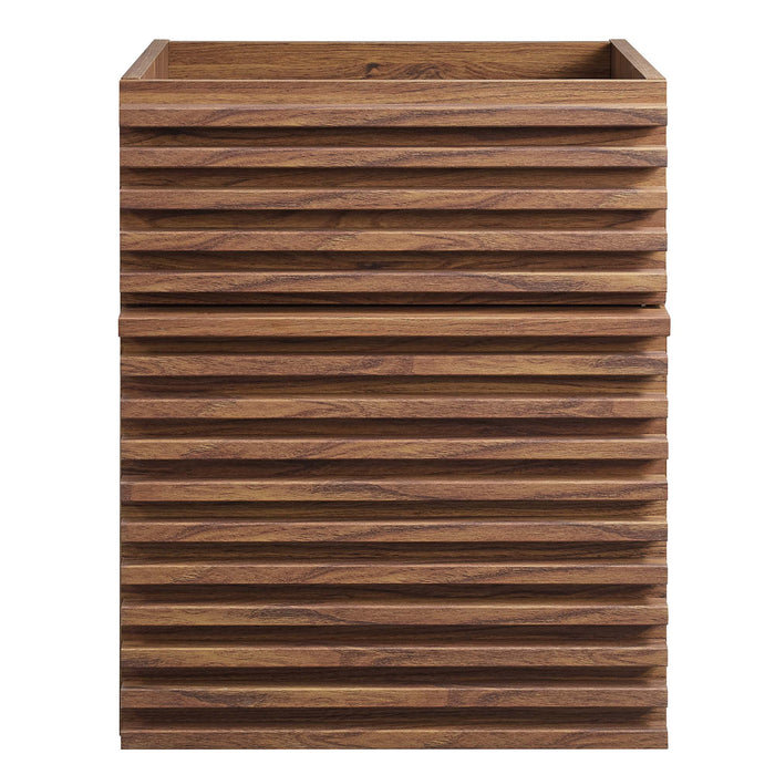 18-Inch Anita Wall-Mounted Wood Bathroom Vanity – Render Series, Space-Saving Cabinet