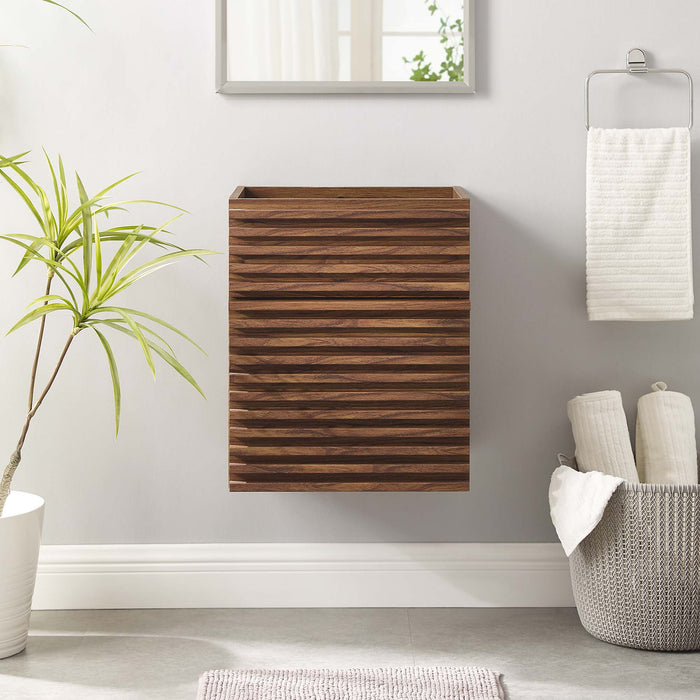 18-Inch Anita Wall-Mounted Wood Bathroom Vanity – Render Series, Space-Saving Cabinet