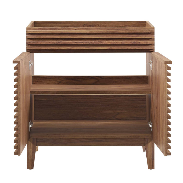 30 Inch Reuben Engineered Wood Bathroom Cabinet – Retro Look, Sink Basin Not Included