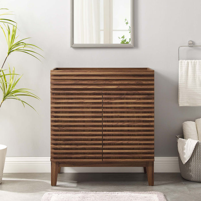30 Inch Reuben Engineered Wood Bathroom Cabinet – Retro Look, Sink Basin Not Included