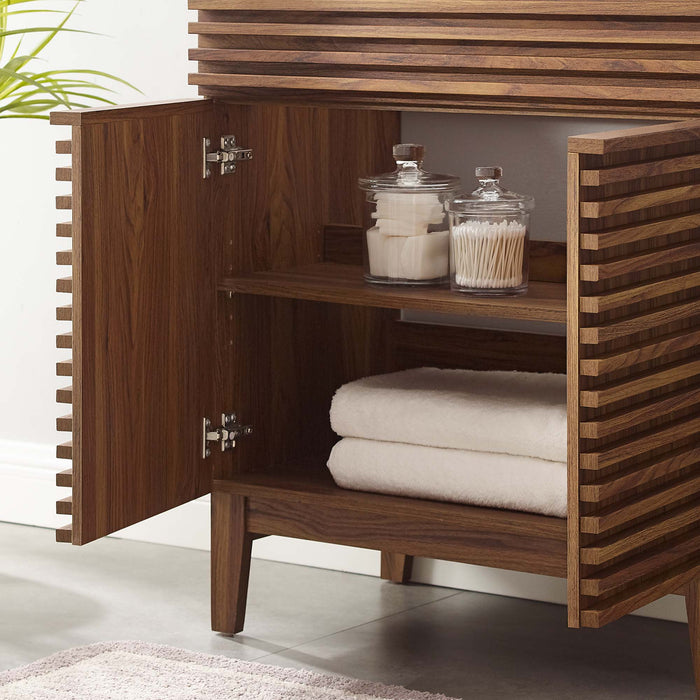 30 Inch Reuben Engineered Wood Bathroom Cabinet – Retro Look, Sink Basin Not Included