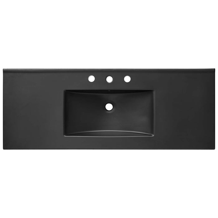 48-Inch Ludlow Bathroom Sink by Modway – Modern Ceramic Single Basin Vanity Countertop