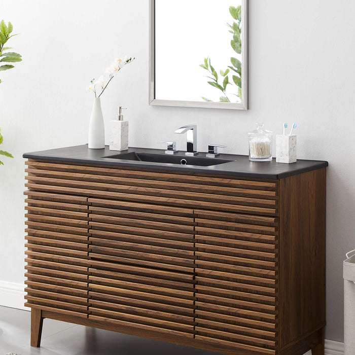 48-Inch Ludlow Bathroom Sink by Modway – Modern Ceramic Single Basin Vanity Countertop