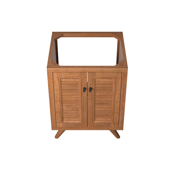 24-Inch Angelea Freestanding Vanity Cabinet – Modern Teak Wood Design Without Sink by Modway