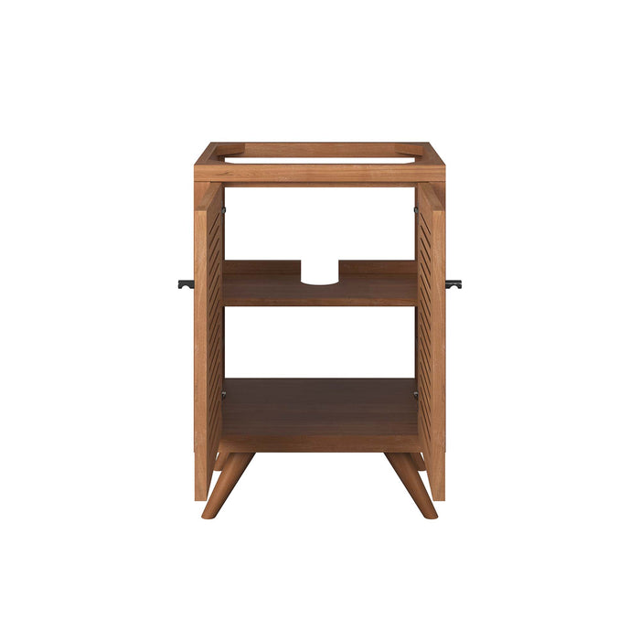 24-Inch Angelea Freestanding Vanity Cabinet – Modern Teak Wood Design Without Sink by Modway