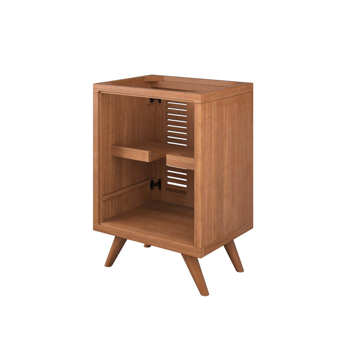 24-Inch Angelea Freestanding Vanity Cabinet – Modern Teak Wood Design Without Sink by Modway