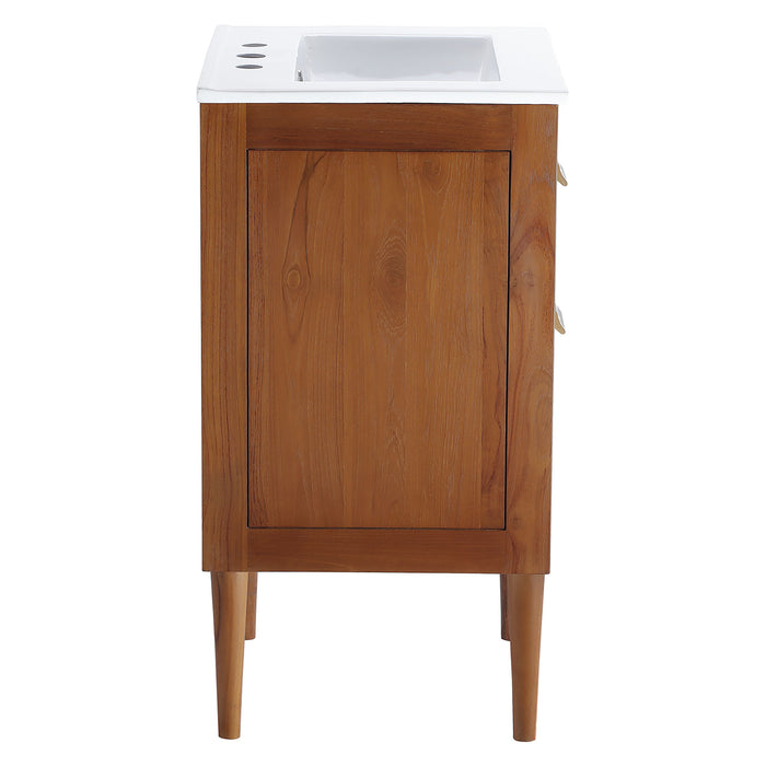 24-Inch Beecher Vanity – Compact Freestanding Wood Bathroom Cabinet with Resin Basin