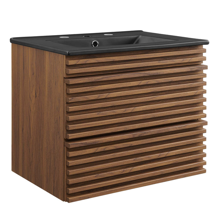 24-Inch Wayne Wall-Hung Bathroom Vanity – Modern Floating Design with Storage