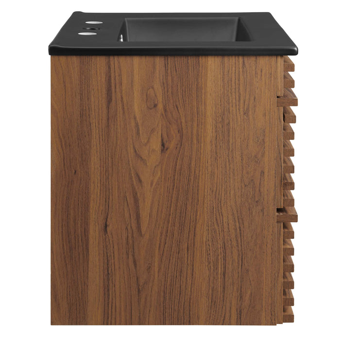 24-Inch Wayne Wall-Hung Bathroom Vanity – Modern Floating Design with Storage