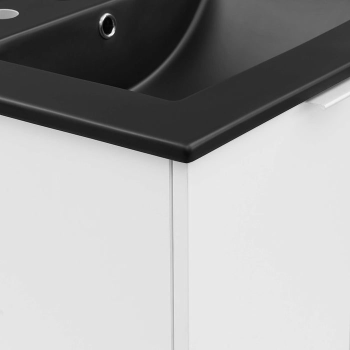 24-Inch Abba Wall-Hung Vanity – Contemporary Wood Bathroom Cabinet with Soft-Close Drawers