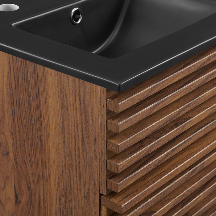 18-Inch Gilda Wood Wall-Mount Bathroom Vanity – Floating Design