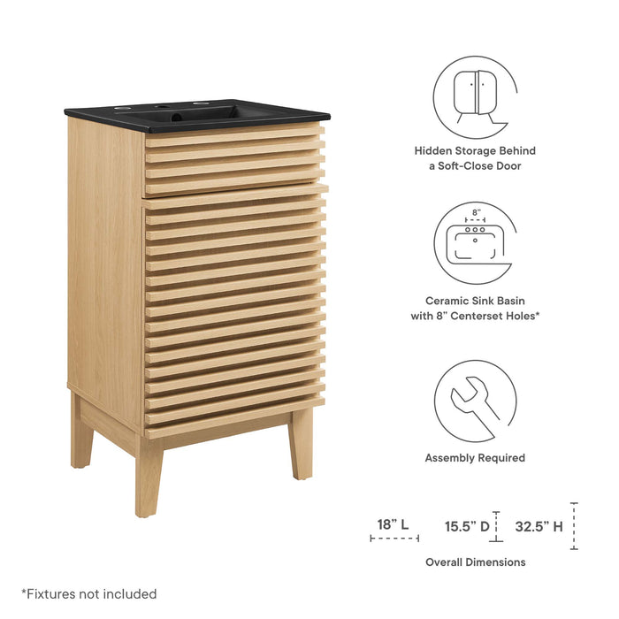 18-Inch Anderson Bathroom Cabinet – Vanity with Soft-Close Storage