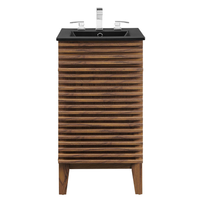 18-Inch Houston Bathroom Cabinet – Vanity with Soft-Close Storage Drawer