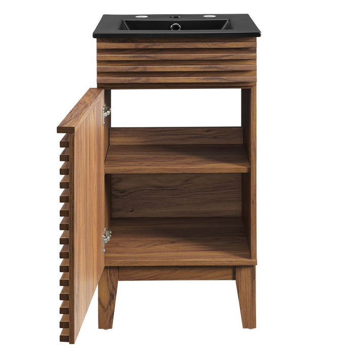 18-Inch Houston Bathroom Cabinet – Vanity with Soft-Close Storage Drawer