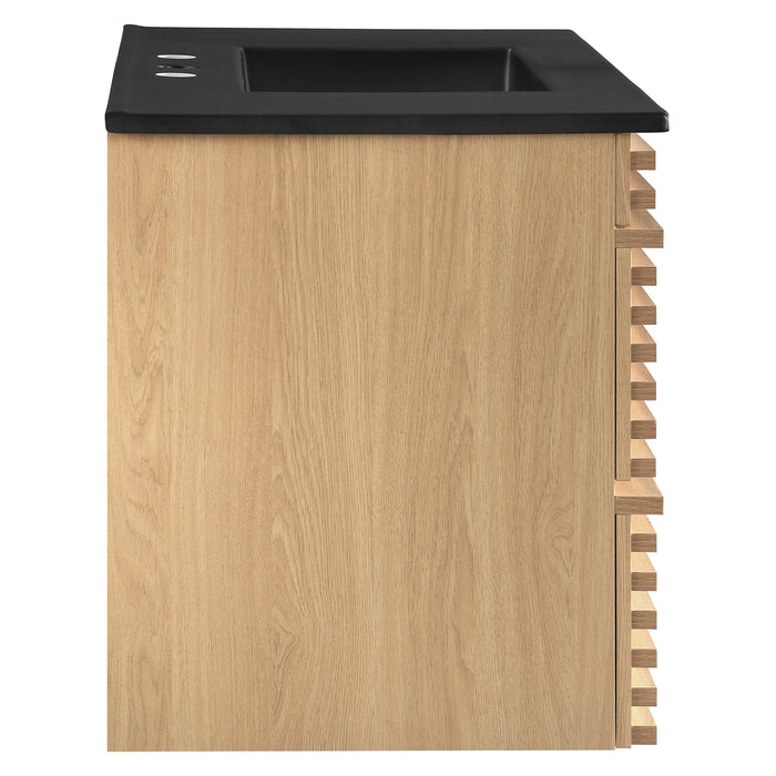 36-Inch Polaris Wall-Mounted Vanity Cabinet – Engineered Wood, Soft-Close Hinges