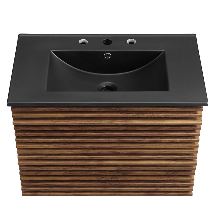 30-Inch Quatrefoil Bathroom Vanity – Floating Design, Modern Storage Solution