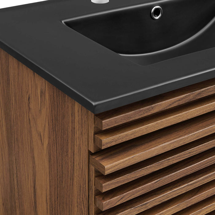30-Inch Quatrefoil Bathroom Vanity – Floating Design, Modern Storage Solution