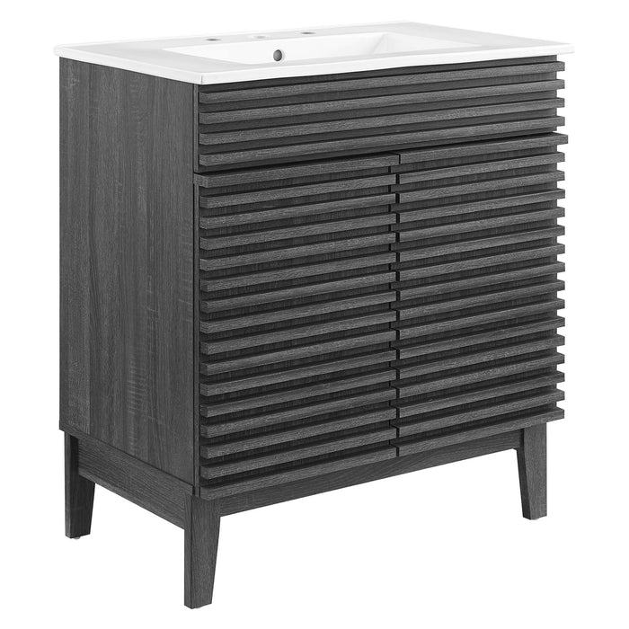 30-Inch Lydia Bathroom Cabinet – Freestanding Vanity with Storage Shelf