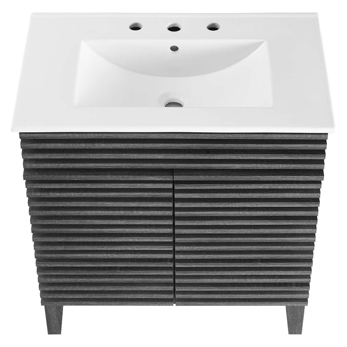 30-Inch Lydia Bathroom Cabinet – Freestanding Vanity with Storage Shelf