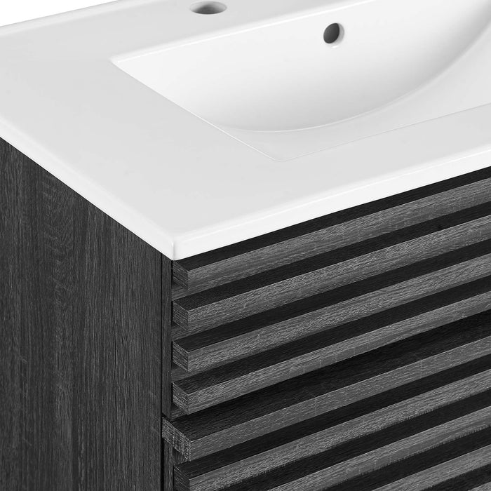 30-Inch Lydia Bathroom Cabinet – Freestanding Vanity with Storage Shelf
