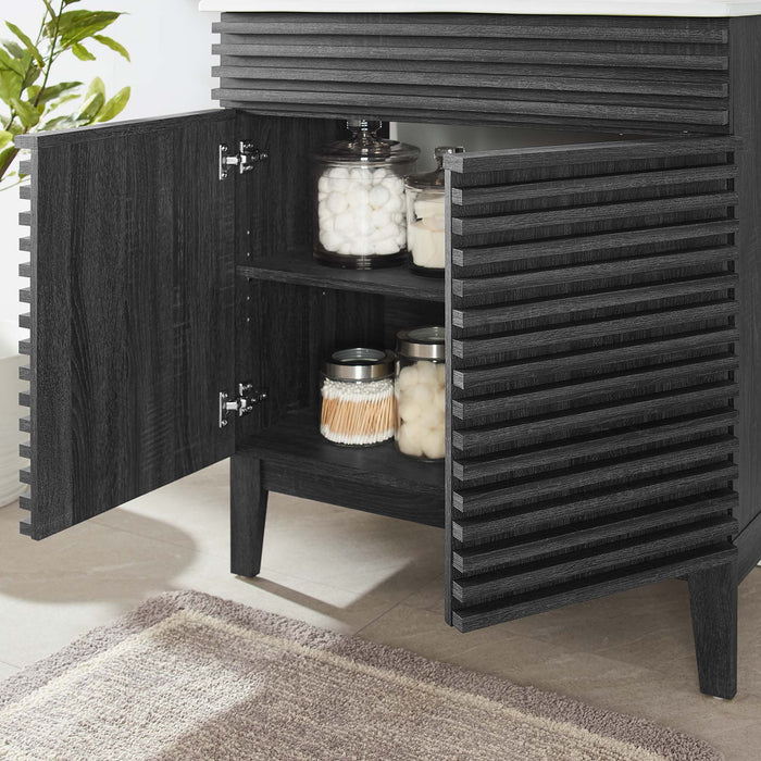 30-Inch Lydia Bathroom Cabinet – Freestanding Vanity with Storage Shelf