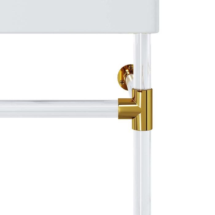 24-Inch Berwick Single Wall-Mount Bathroom Vanity Contemporary White with Ceramic Basin