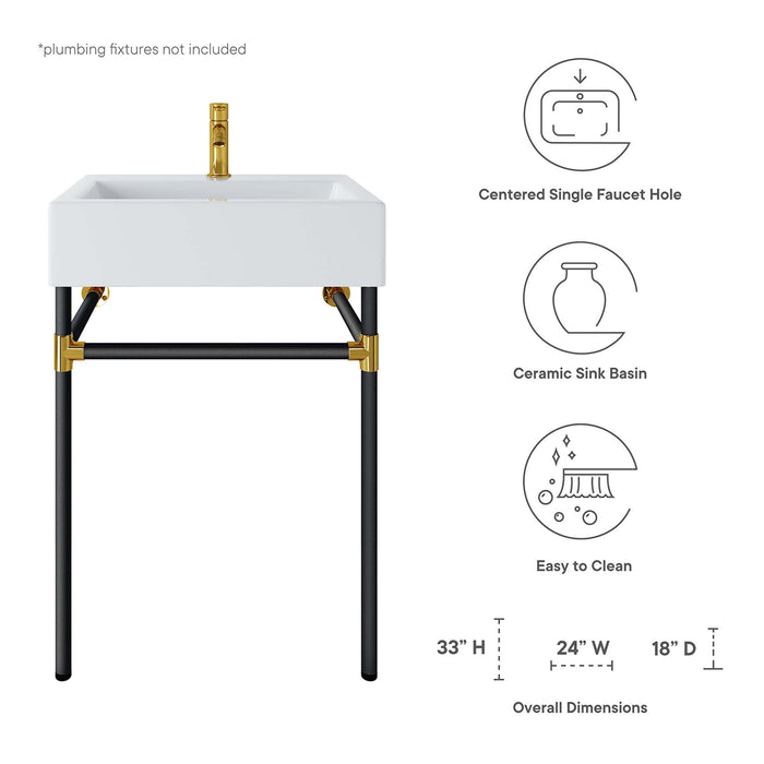 24-Inch Reptone Floating Bathroom Vanity – Sleek Wood Cabinet, Contemporary Wall-Mount Design