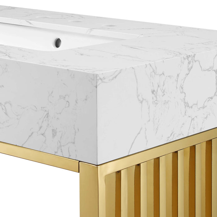 36-Inch Duncan Modern Wood Vanity – Minimalist Freestanding Bathroom Cabinet with Storage Base